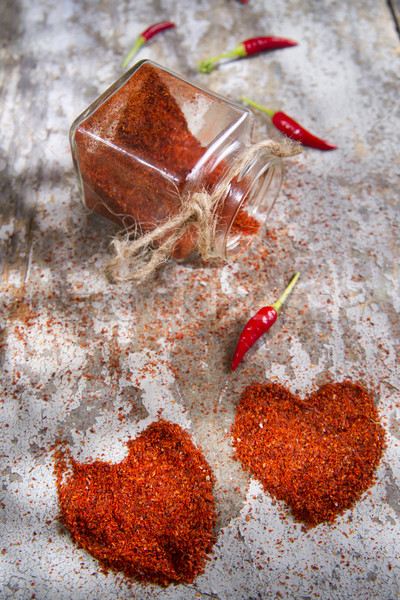 Coeur piment présentation deux coeurs chili [[stock_photo]] © Fotografiche