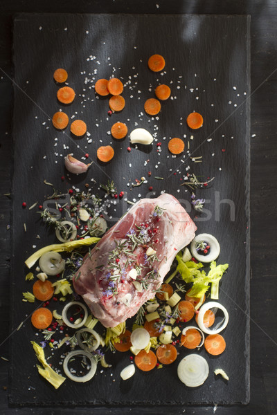 Shin raw pork Stock photo © Fotografiche