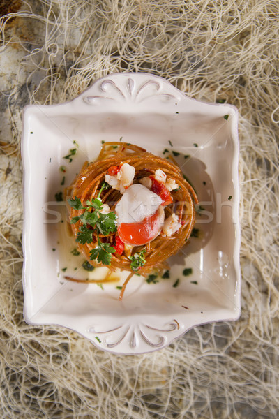 Spaghetti with scallops Stock photo © Fotografiche