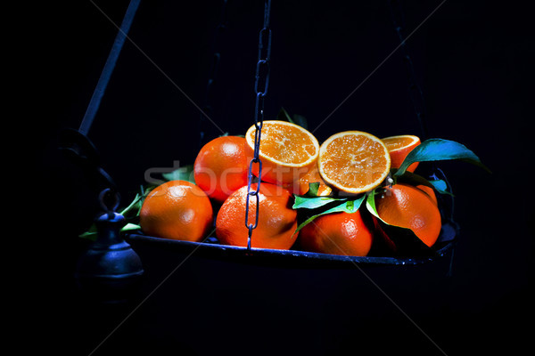 Oranges on scales Stock photo © Fotografiche