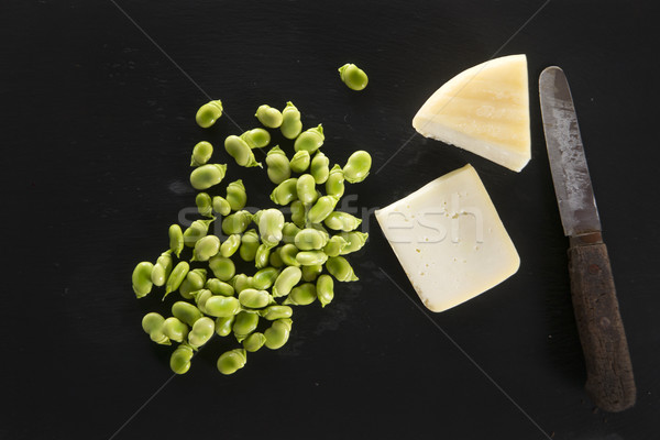 Kaas presentatie tweede plaat voorjaar gezondheid Stockfoto © Fotografiche