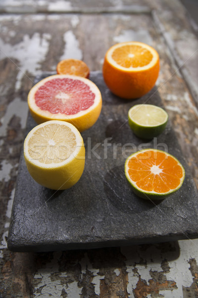 Kolory cytrus owoce mieszanka plastry Zdjęcia stock © Fotografiche