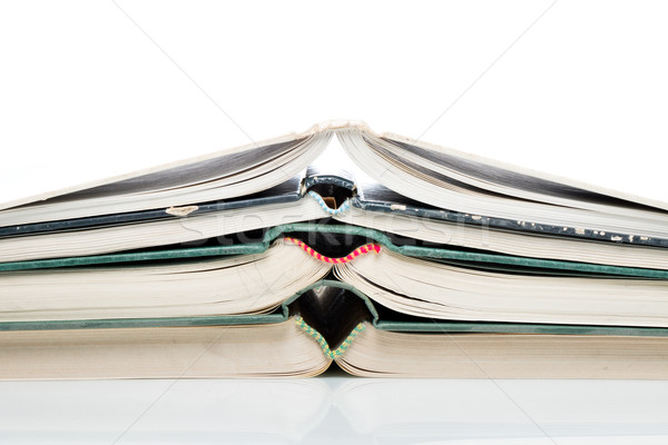 Stacked open books Stock photo © fotoquique