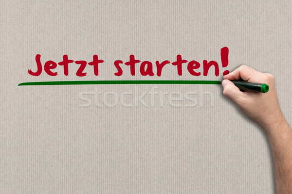 Start now! - Concept on paper Stock photo © fotoquique