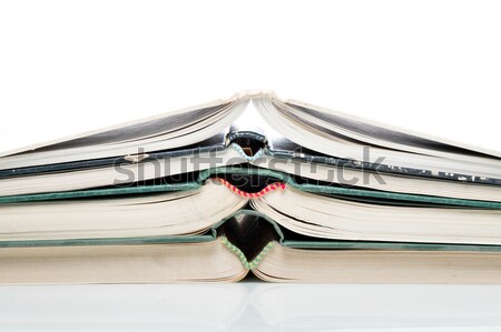 Stacked open books Stock photo © fotoquique