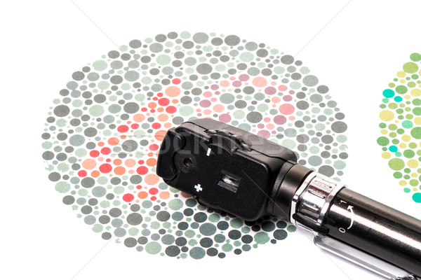  Color vision test chart, and Ophthalmoscope Stock photo © fotoquique