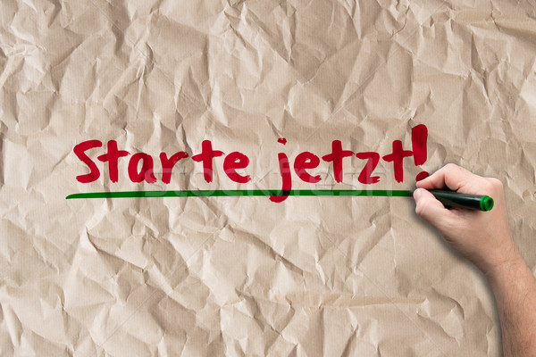 Start now! - Concept on paper Stock photo © fotoquique
