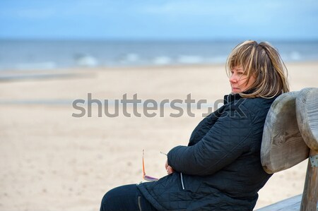 成人 女性 海 成熟した女性 リラックス バルト海 ストックフォト © fotorobs