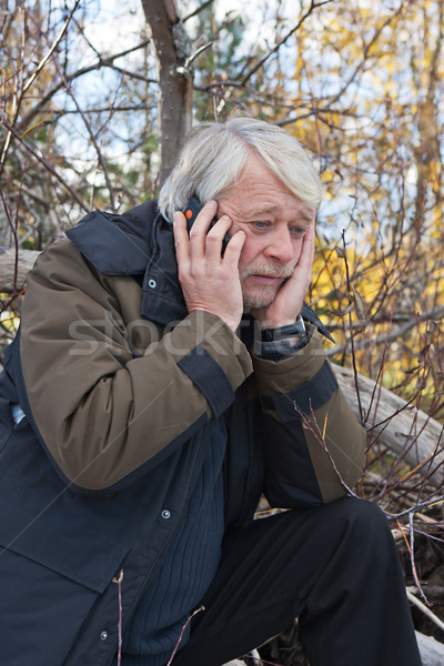 Mature middle-aged man in forest. Stock photo © fotorobs