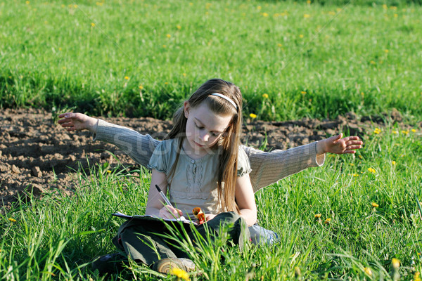 Stockfoto: Broer · zus · zomer · dag · genieten · tijd