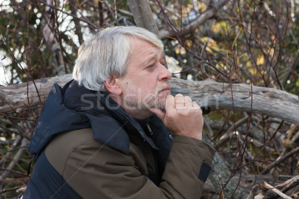 Middle-aged man in forest. Stock photo © fotorobs