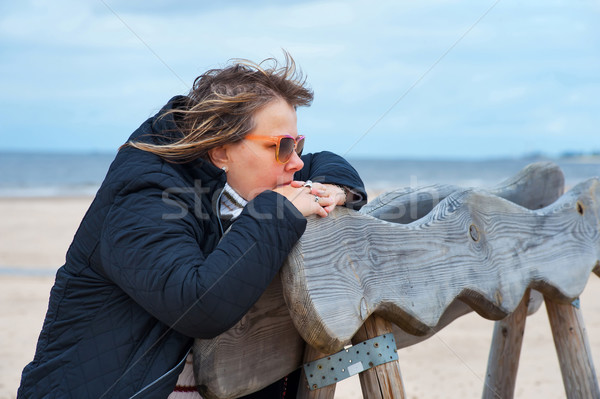 成人 女性 海 成熟した女性 サングラス ストックフォト © fotorobs