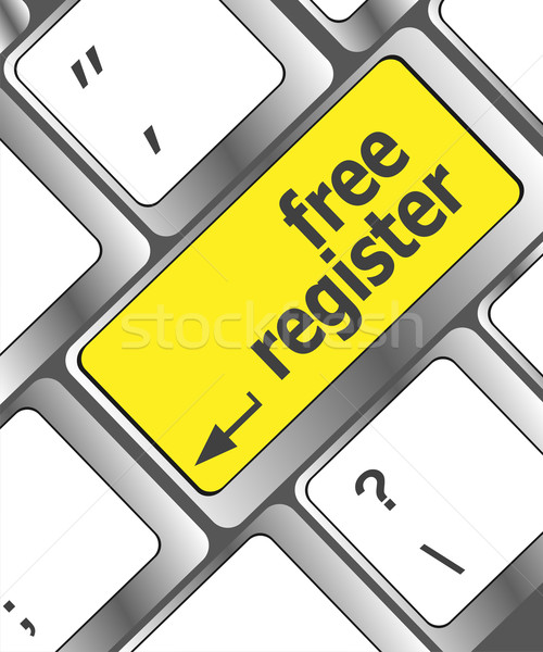 free register computer key showing internet concept Stock photo © fotoscool