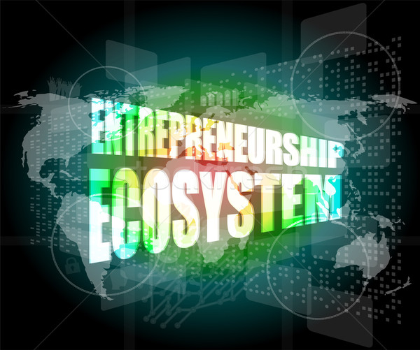 entrepreneurship ecosystem word on business digital touch screen Stock photo © fotoscool
