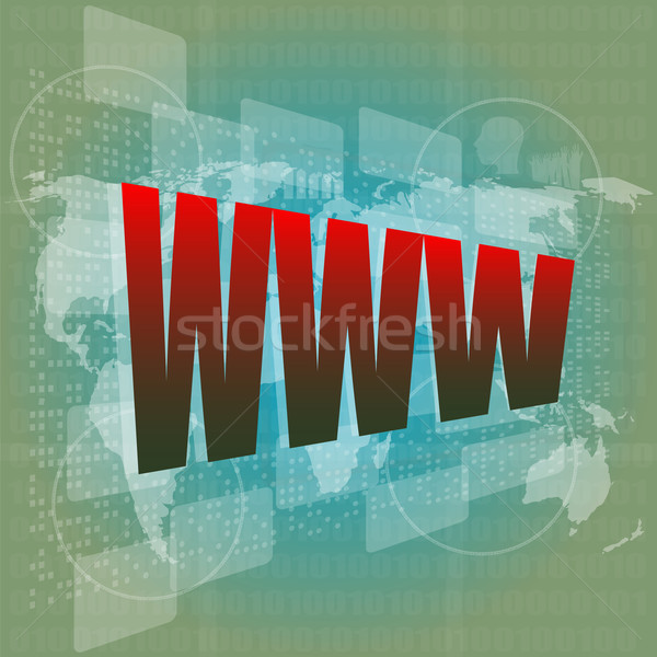 WWW szavak digitális képernyő absztrakt hálózat Stock fotó © fotoscool