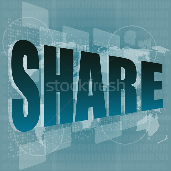 Conceptual image for data sharing and processing in digital Stock photo © fotoscool