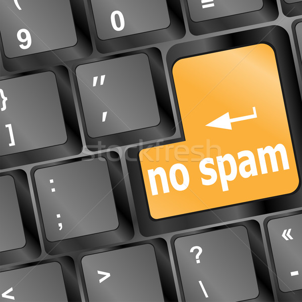 Nu spam tastatură cheie afaceri Internet Imagine de stoc © fotoscool