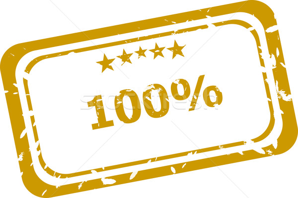 100% red rubber stamp over a white background Stock photo © fotoscool