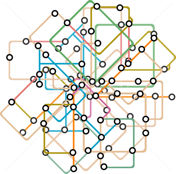 Abstract metrou hartă vector proiect artă Imagine de stoc © fotoscool