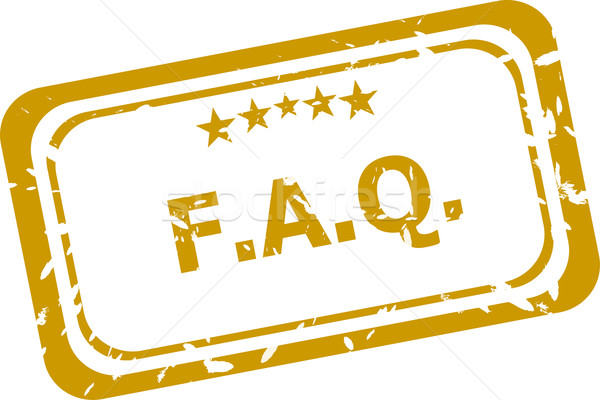 faq stamp isolated on white background Stock photo © fotoscool