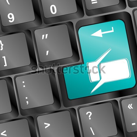 Keyboard with blank space on standard keyboard - cloud computing concept Stock photo © fotoscool