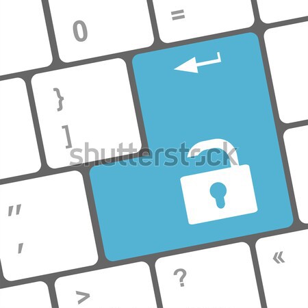 Сток-фото: блокировка · кнопки · клавиатура · ключевые · интернет · аннотация