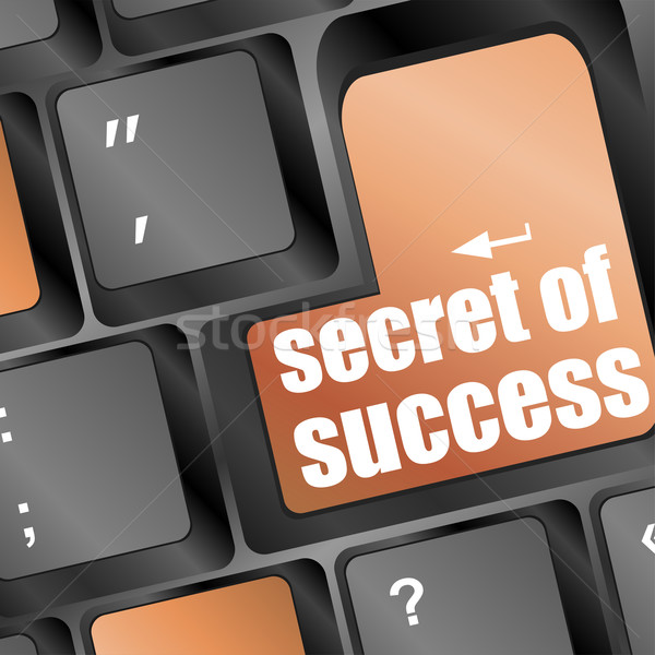 Computer keyboard with secret of success key Stock photo © fotoscool