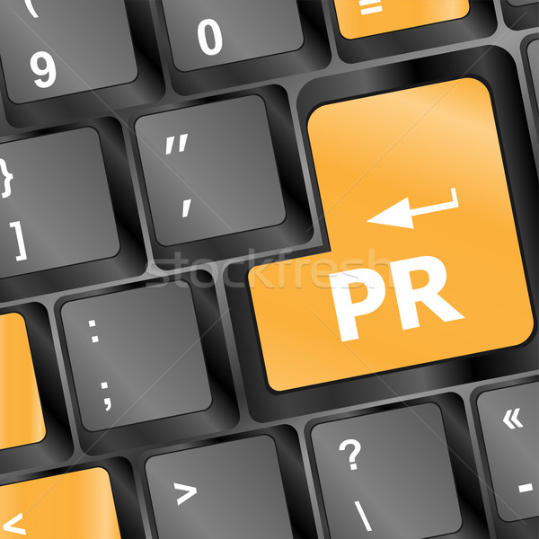 Marketing woord pr business computer Stockfoto © fotoscool