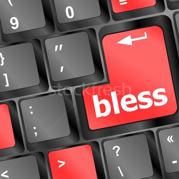 bless keyboard button on computer pc Stock photo © fotoscool