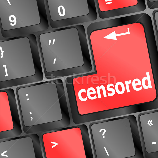 censored word on computer keyboard pc Stock photo © fotoscool