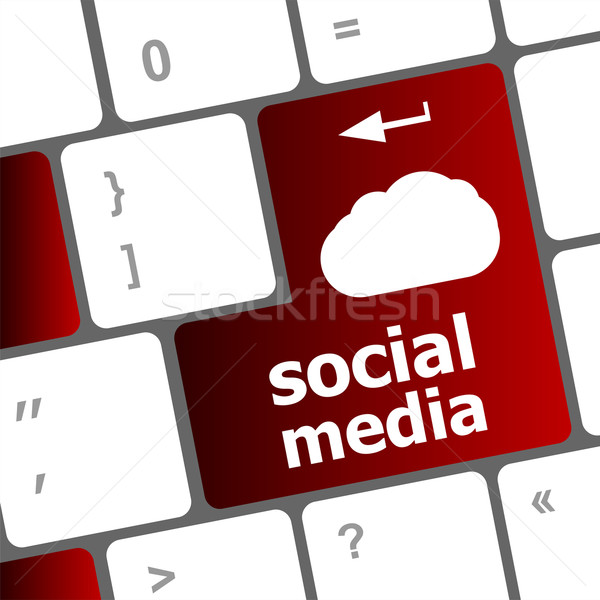Social media keyboard button Stock photo © fotoscool