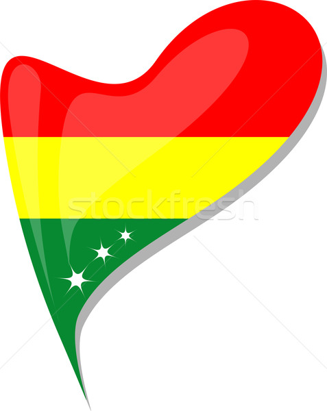 bolivia flag button heart shape. vector Stock photo © fotoscool