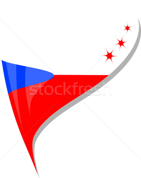 czech in heart. Icon of czech national flag. vector Stock photo © fotoscool