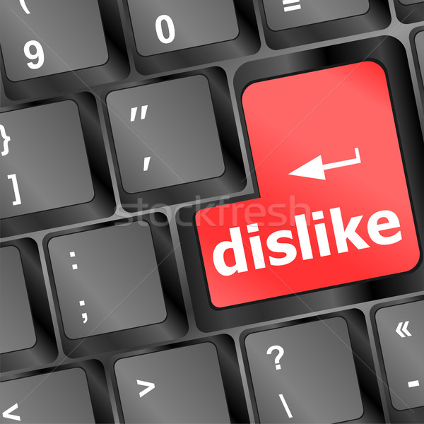 dislike key on keyboard for anti social media concepts Stock photo © fotoscool