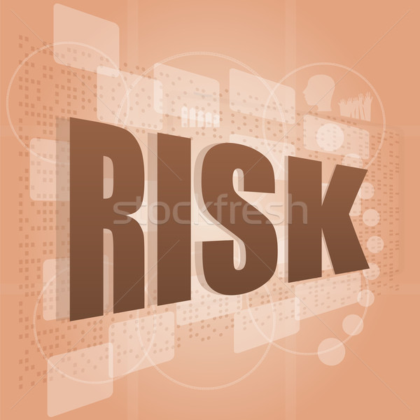 words risk management on digital screen, business concept Stock photo © fotoscool