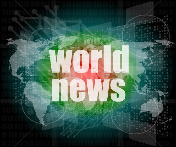 Noticias prensa palabras mundo digital Screen Foto stock © fotoscool