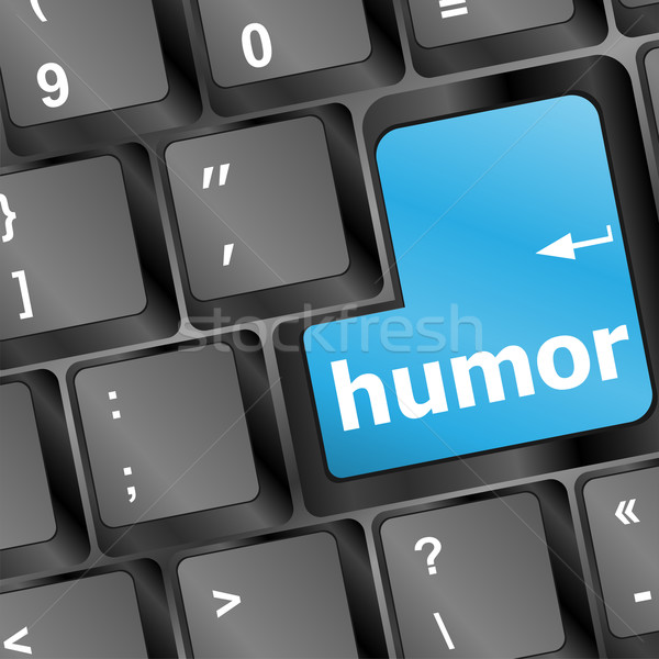 Clavier humour mot ordinateur sourire technologie Photo stock © fotoscool