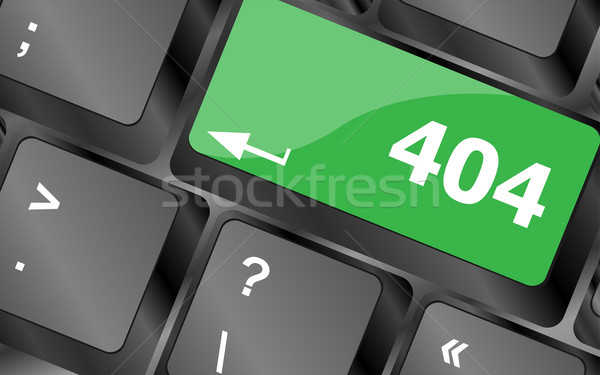 404 kodu przycisk klawiatury klucze laptop Zdjęcia stock © fotoscool