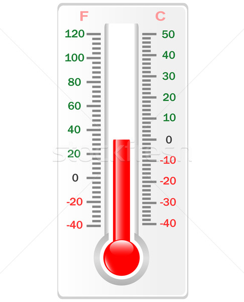Thermometer. Vector. Celsius and Fahrenheit Stock photo © fotoscool