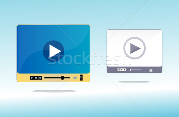 Media player interface set with play button Stock photo © fotoscool
