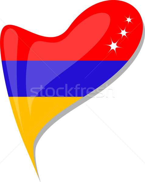 armenia in heart. Icon of armenia national flag. vector Stock photo © fotoscool