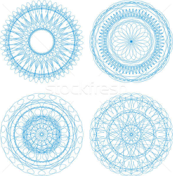 Stock photo: pattern for currency, certificate or diplomas, decorative elements