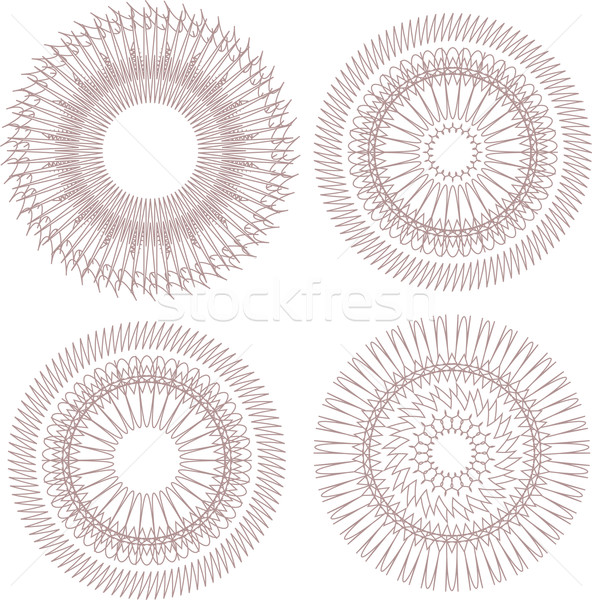 Guilloche vector elements for diploma or certificate Stock photo © fotoscool