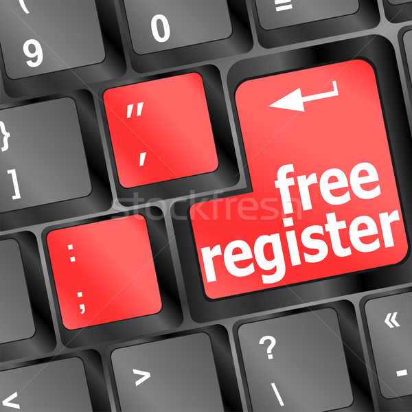 free register computer key showing internet login Stock photo © fotoscool