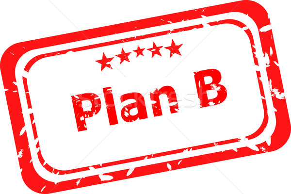 Grunge rubber stamp with word Plan B Stock photo © fotoscool
