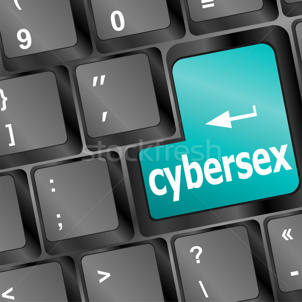 A keyboard with a key reading cybersex Stock photo © fotoscool