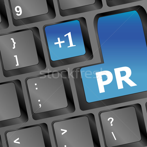Marketing Computer-Tastatur Wort pr Business abstrakten Stock foto © fotoscool