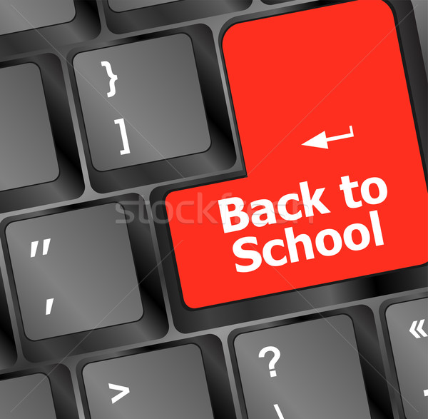 Back to school, Education concept: computer keyboard, back to school Stock photo © fotoscool