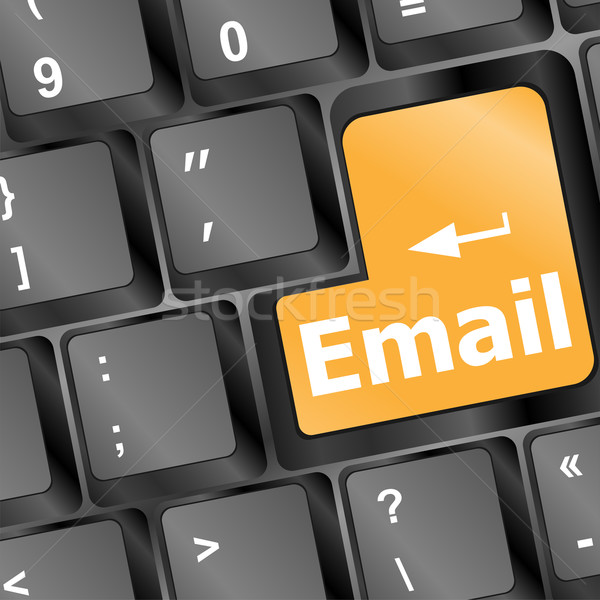 E-mail sleutel business kantoor hand Stockfoto © fotoscool