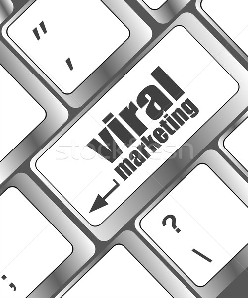 viral marketing word on computer keyboard key, raster Stock photo © fotoscool